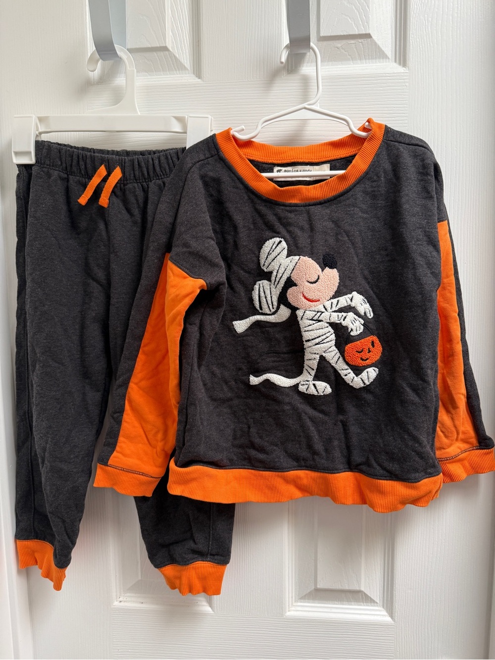 Monica + Andy x Disney Mickey Mouse Halloween kids sweatshirt and pants set